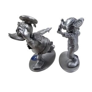 Vintage Hudson Pewter Disney Mickey Mouse 654 & Donald Duck 656 Figurines Set